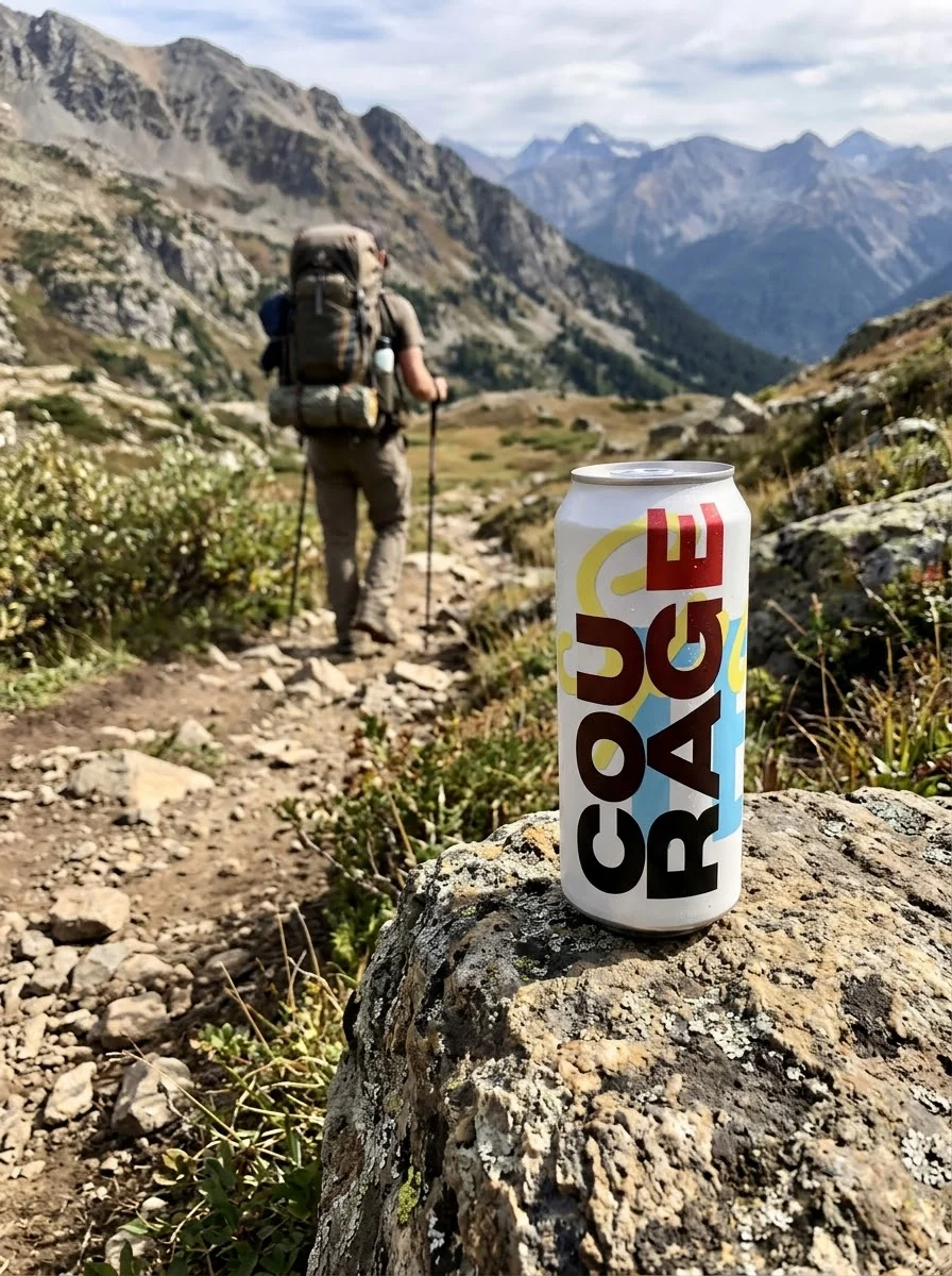 Sparktein Courage on a mountain trail